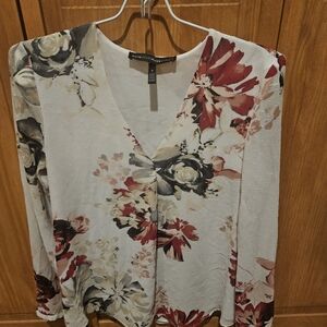 Floral V-Neck Women's Top